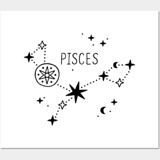 Pisces Astrology sign Posters and Art